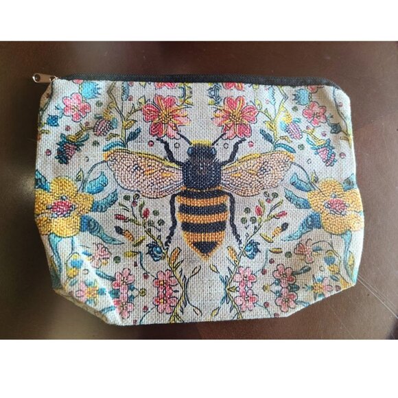 Cosmetic Bag Bumble Bee Travel Toiletry Makeup Pouch For Women Girls Pencil Case - Picture 2 of 9